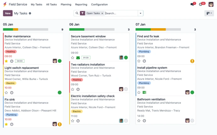 Gestión de órdenes de trabajo y procesos industriales con Odoo